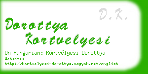 dorottya kortvelyesi business card