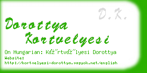 dorottya kortvelyesi business card